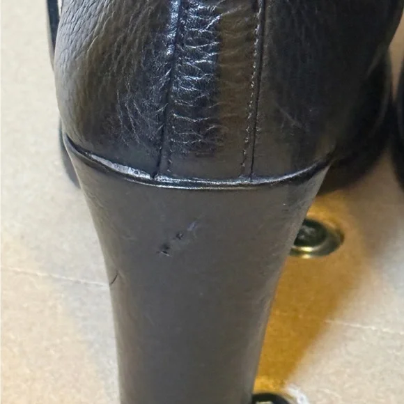 👢 Kate Spade Montreal Black Leather Chain Link Tall Boots 9.5M - Picture 10 of 10